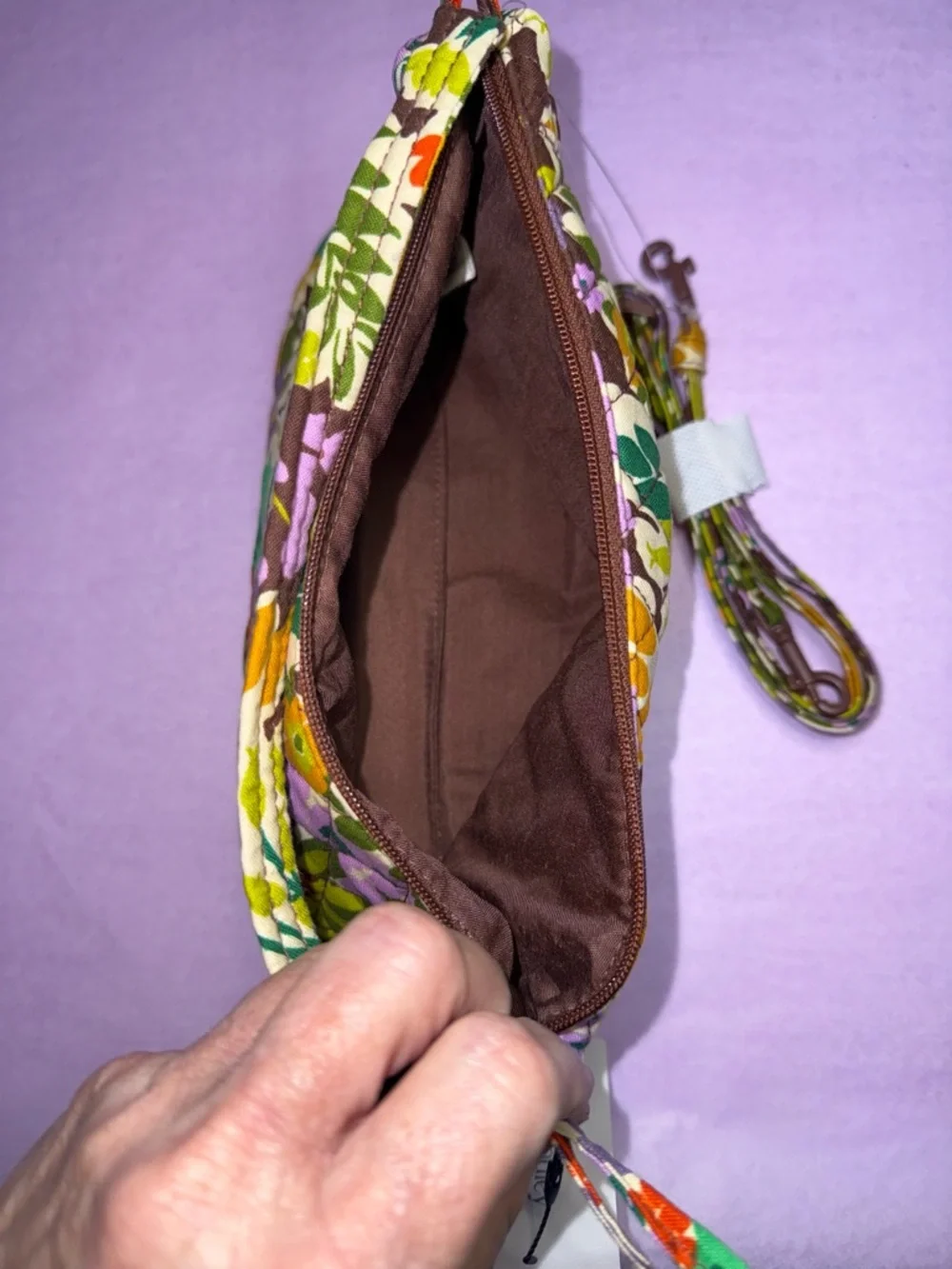 NWT Vera Bradley Mini Slouchy Crossbody - Evening Garden